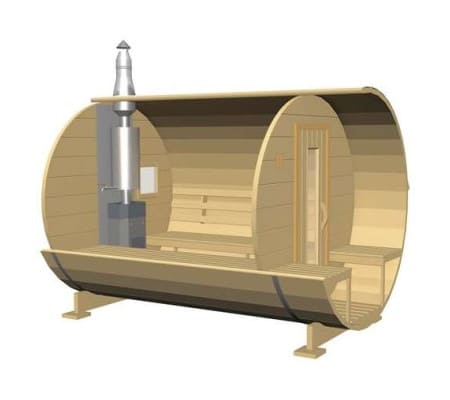 Варианты исполнения бани-бочки 2.2 метра